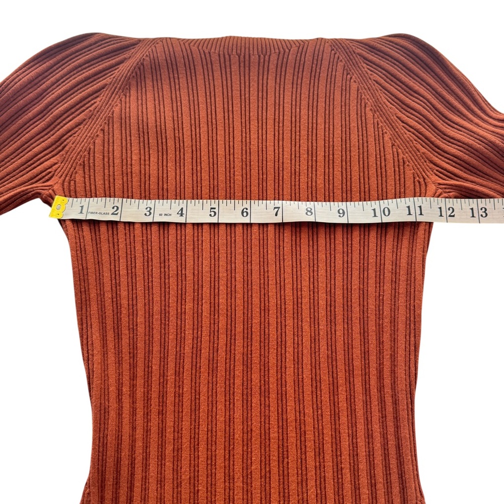 Aritzia Wilfred Alchemy Dress Orange Rust Long Sleeve Bodycon Dress Size Medium - Picture 14 of 16